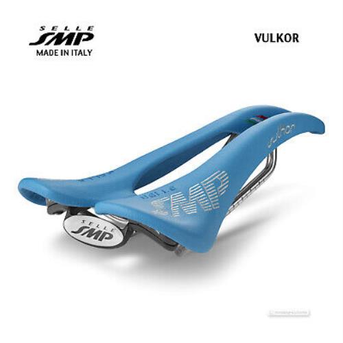 Selle Smp Vulkor Saddle : Light Blue - Made IN Italy