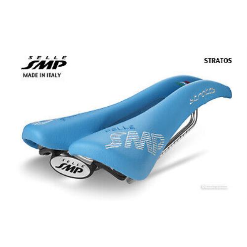 Selle Smp Stratos Saddle : Light Blue - Made iN Italy