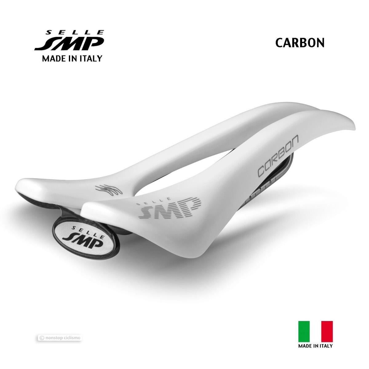 Selle Smp Carbon Saddle : White - Made IN Italy