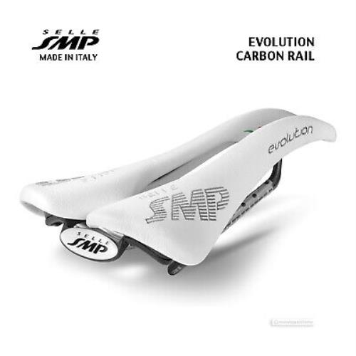 Selle Smp Evolution Carbon Saddle : White - Made IN Italy