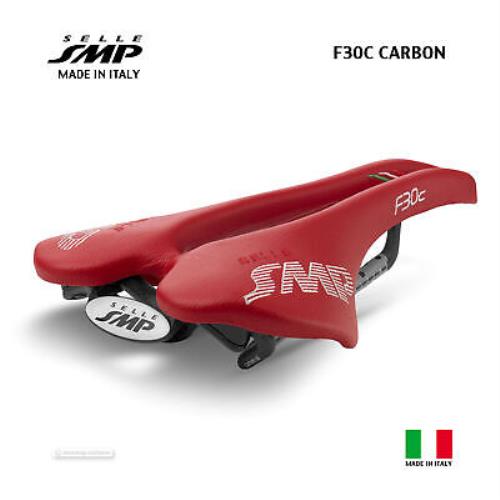 Selle Smp F30C Carbon Rail Saddle : Red - Made IN Italy - Red