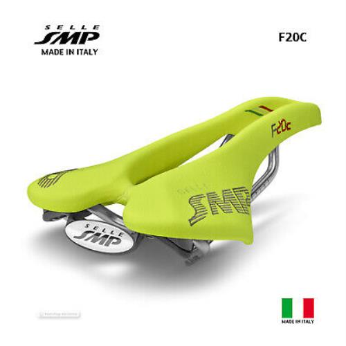 Selle Smp F20C Saddle : Yellow Fluo - Made IN Italy
