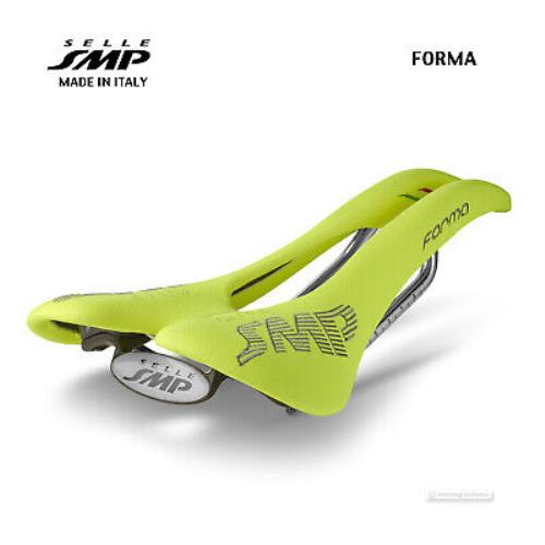Selle Smp Forma Saddle : Yellow Fluo - Made IN Italy