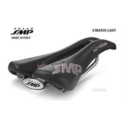 Selle Smp Lady Stratos Womens Saddle : Black - Made IN Italy