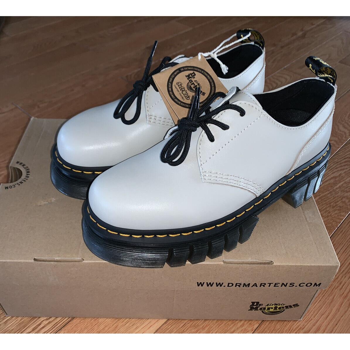 Dr Martens Audrick Nappa Leather Platform Shoes Women s US 9 Grey