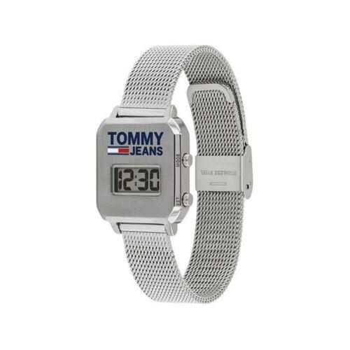 Tommy Hilfiger Silver Mesh Digital Tommy Jeans Sport Women`s Watch 1792253
