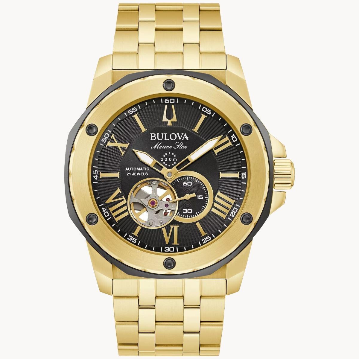 Bulova Marine Star Series A Gold-tone Black Watch 98A273