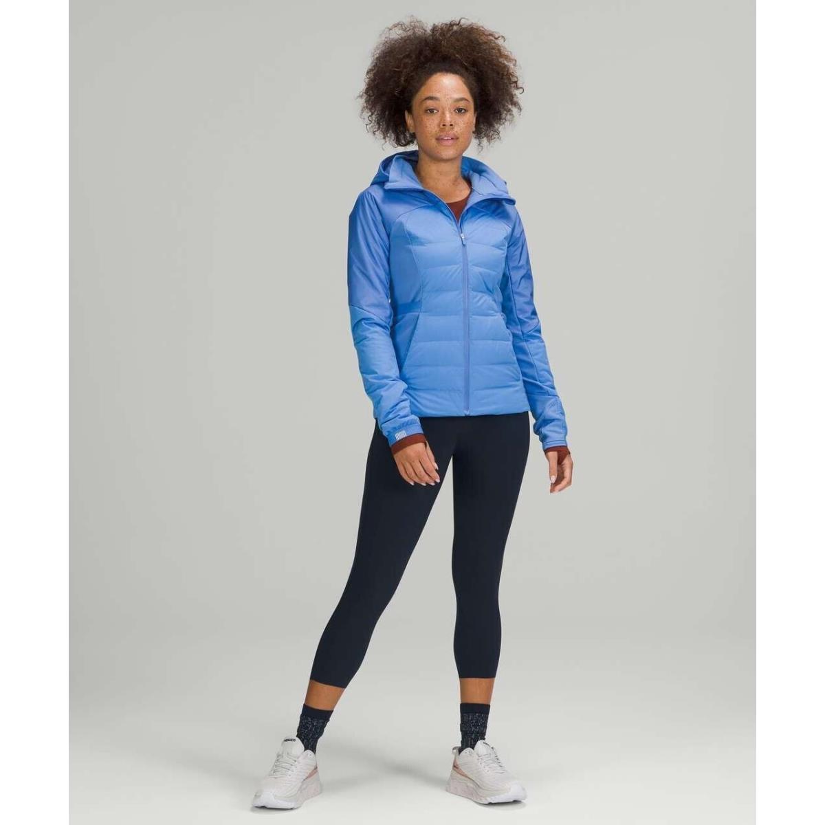 Lululemon Down For It All Jacket Blue Nile 6 Run Sport Activewear