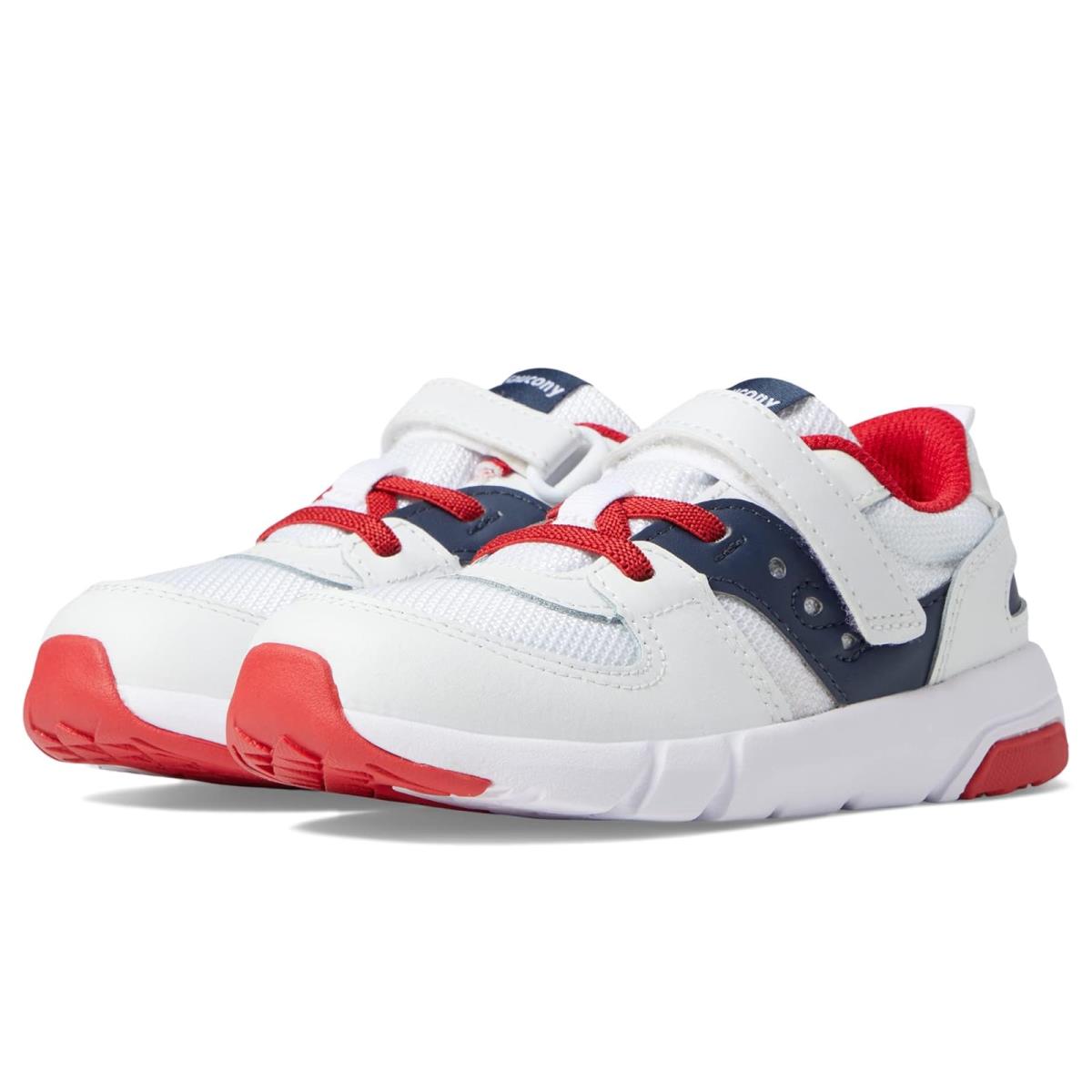 Boy`s Shoes Saucony Kids Originals Jazz Lite 2.0 Toddler/little Kid White/Navy/Red