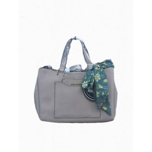 Steve Madden Mushroom Grey Bparker Crossbody Bag W/scarf Adjustable Strap