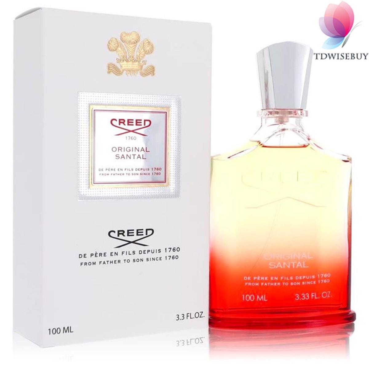 Santal Cologne Men Perfume by Creed Eau De Parfum Spray 3.3 oz Edp