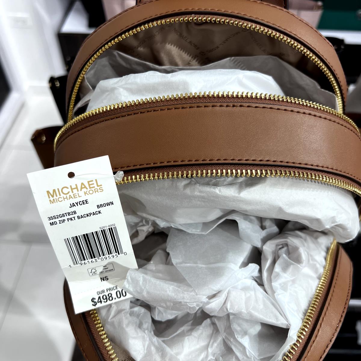 Michael Kors  bag  Jaycee - Brown Luggage Handle/Strap, Gold Hardware, Brown Exterior 10