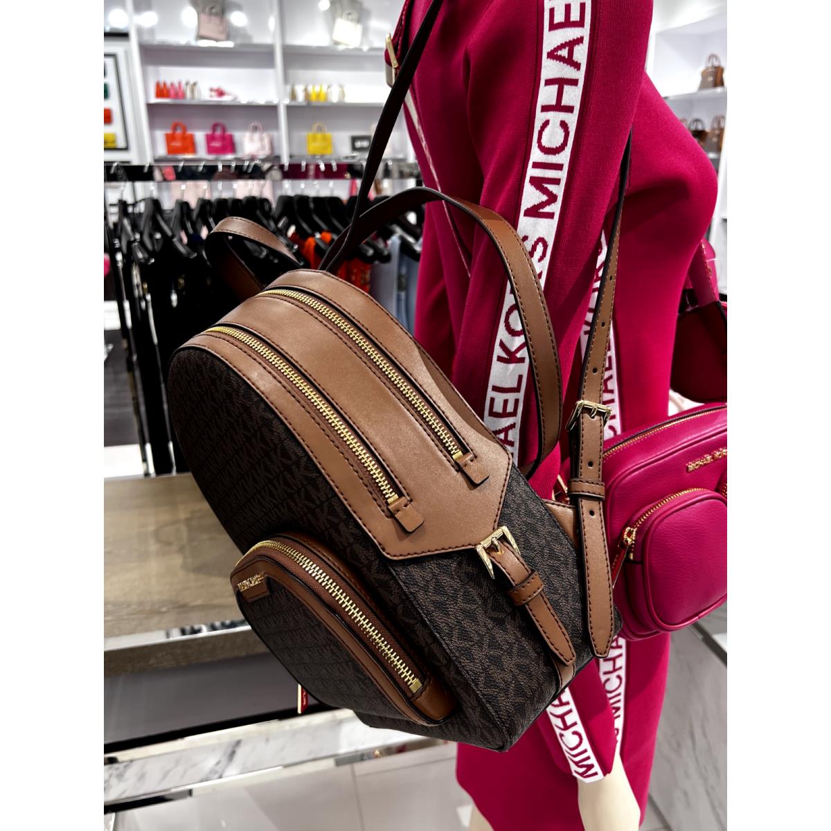 Michael Kors  bag  Jaycee - Brown Luggage Handle/Strap, Gold Hardware, Brown Exterior 7