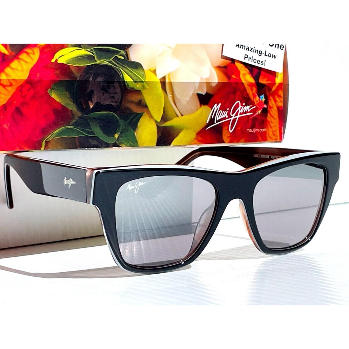 Maui Jim sunglasses Ekolu - Black Frame, Black Silver Fade Lens