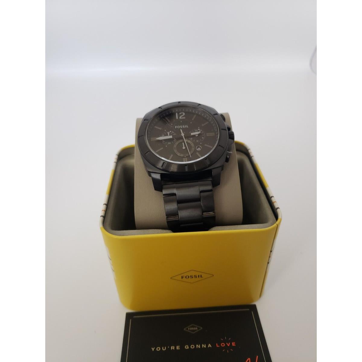 Fossil Privateer Sport Men Chronograph Black Dial Steel Band Watch