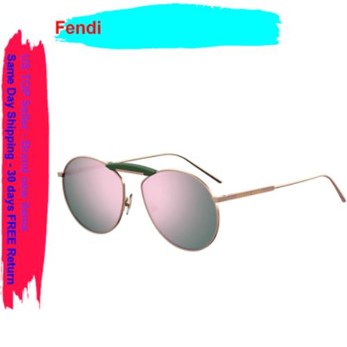 Fendi FF 0368/S Ddbap Gentle Gold Mirrored Frames Sunglasses 59-16