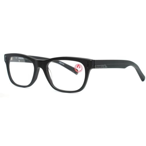 Dragon Aiden DR129 002 Matte Black Mens Square Eyeglasses 52-17-145 B:36