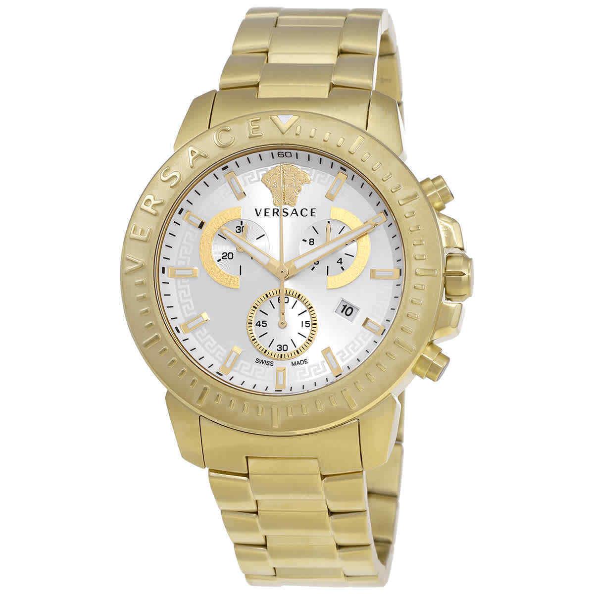 Versace Chronograph Quartz White Dial Men`s Watch VE2E00521