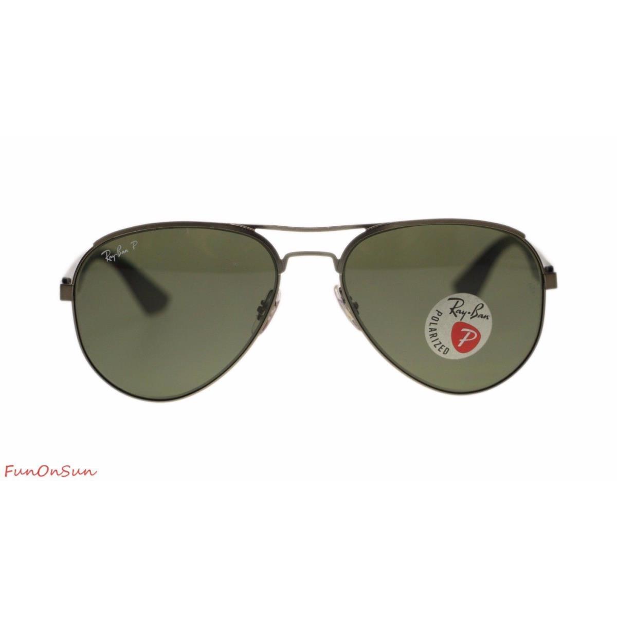 Ray-ban Ray Ban Men`s Sunglasses RB3523 029/9A Matte Gunmetal/polarized Green Lens