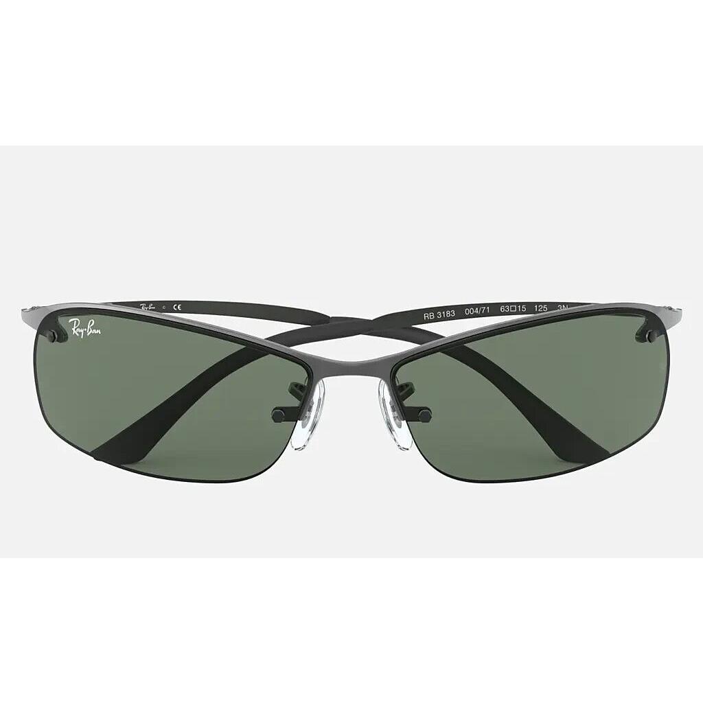 Rayban RB3183 Polished Gunmetal Frame / Green Lenses RB3183 004/71 63