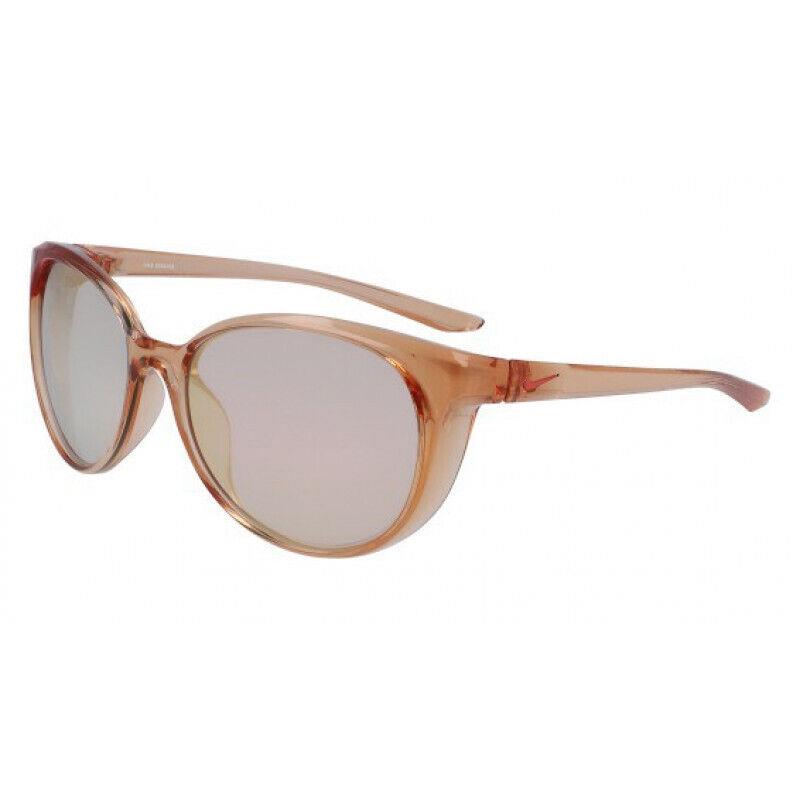 Nike Women`s Essence Mirrored Cat-eye 56mm Sport Sunglasses Light Rose Gold