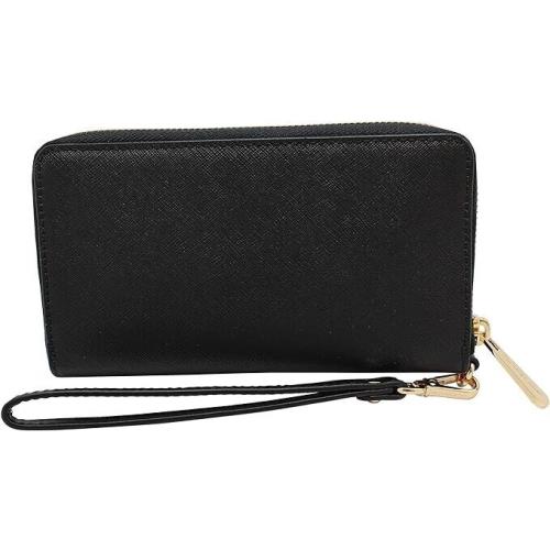 Michael Kors Women`s Jet Set Travel Large Smartphone Wristlet Black/gold