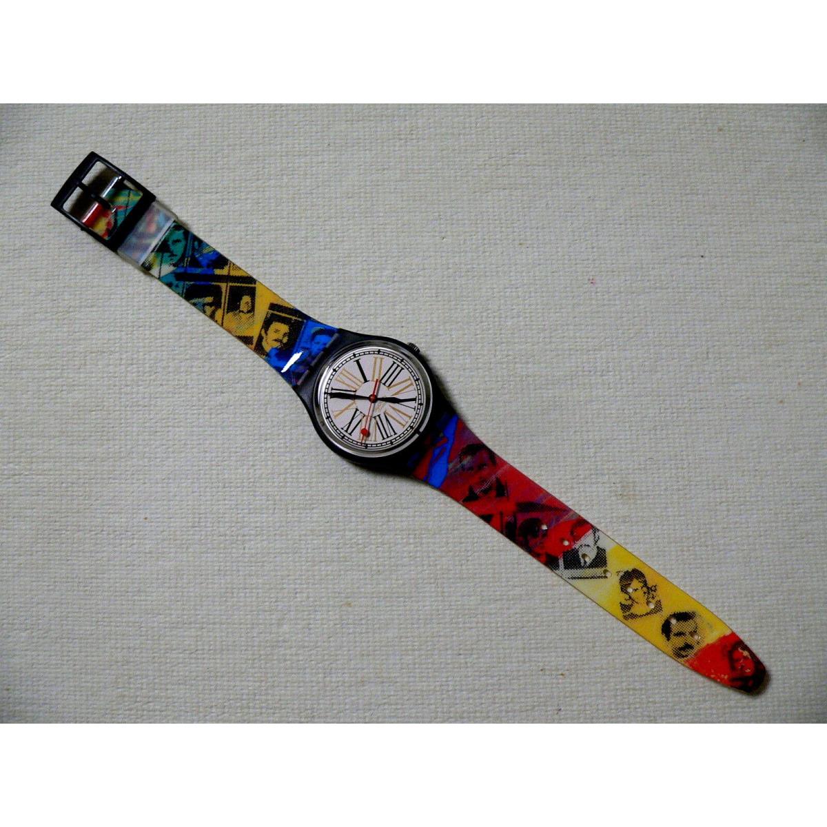 1993 Standard Swatch Watch Sugarless GM113E Special Release Logo Edition