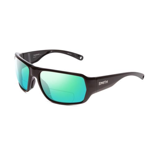 Smith Optics Castaway Unisex Wrap Polarized Bifocal Sunglasses Gloss Black 63mm Green Mirror