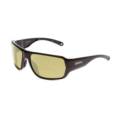 Smith Optics Castaway Unisex Wrap Polarized Bifocal Sunglasses Gloss Black 63mm Yellow