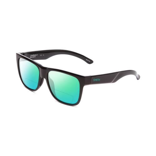 Smith Optic Lowdown 2 Unisex Polarized Bifocal Sunglasses Black Jade Green 55mm Green Mirror