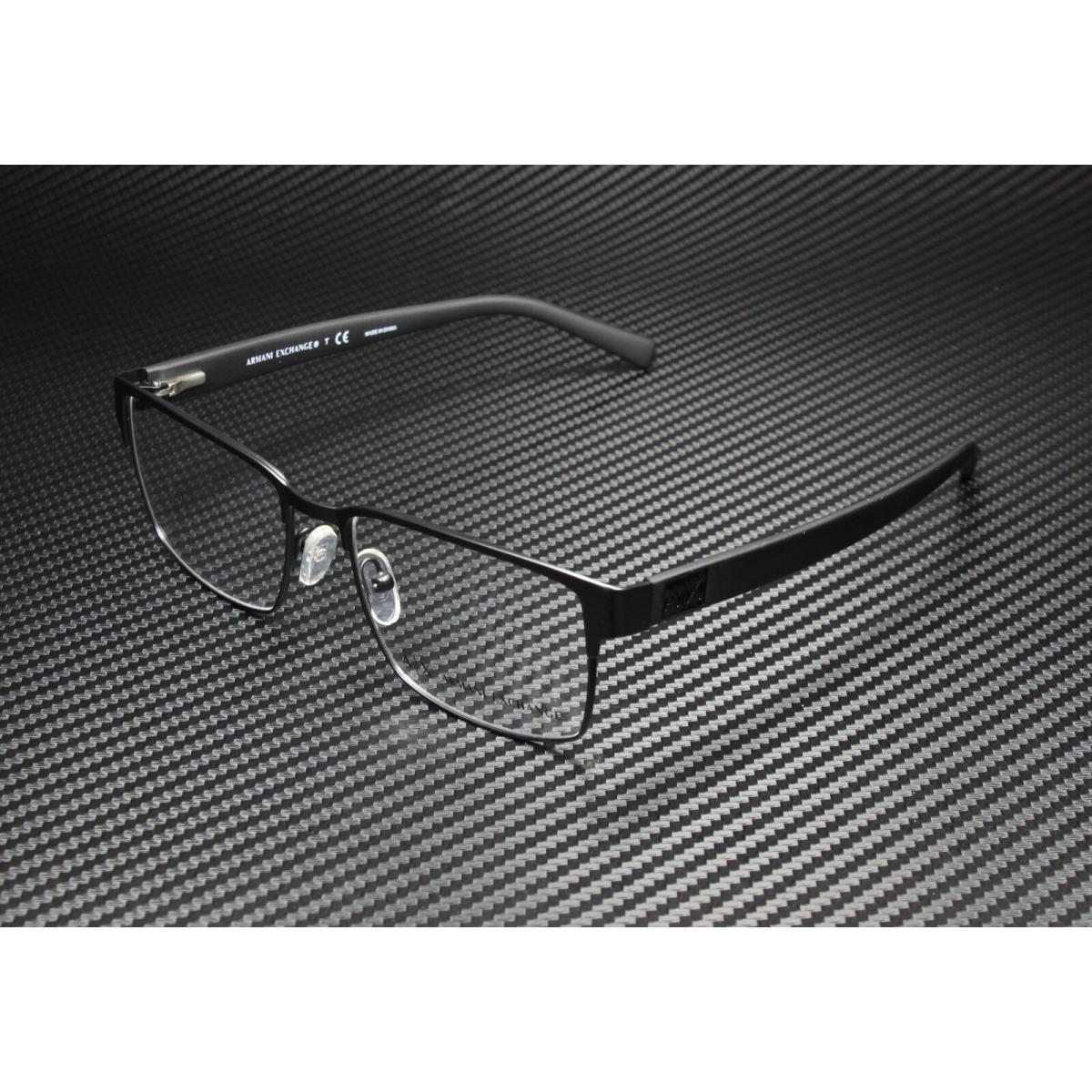 Armani Exchange AX1019 6063 Matte Black Demo Lens 54 mm Men`s Eyeglasses