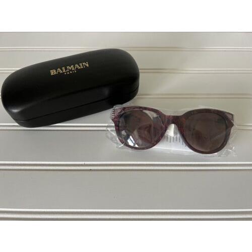 Balmain sunglasses  - Frame: Burgundy, Lens: Brown 0