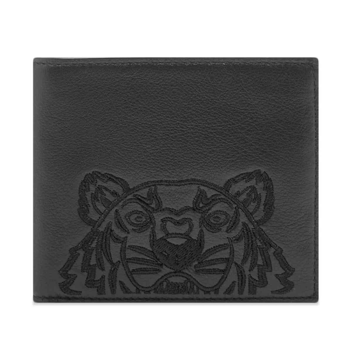 Kenzo Tiger Leathr Fold Wallet Black