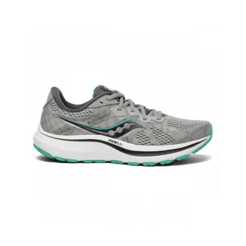 Womens Saucony Omni 20 Running Shoes Size 7 Grey Gray Green White S10682-20