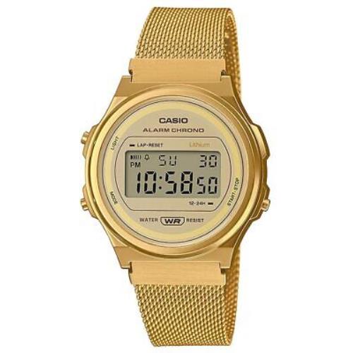 Casio A171WEMG-9A Unisex-adults Digital Quartz Watch with Stainless Steel Strap