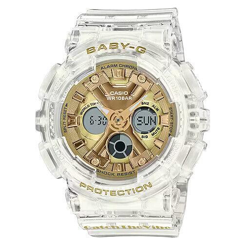 Casio G-shock Baby-g Gold Metallic Clear Jelly Transparent Watch BA130CVG-7A