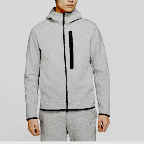 Nike Tech Fleece Full Zip Hoodie Grey - DR9150-032 - Men s Xxl 2xL