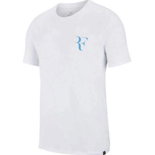 Nike Roger Federer RF 2018 T-shirt White SZ Large Tennis 923997-100