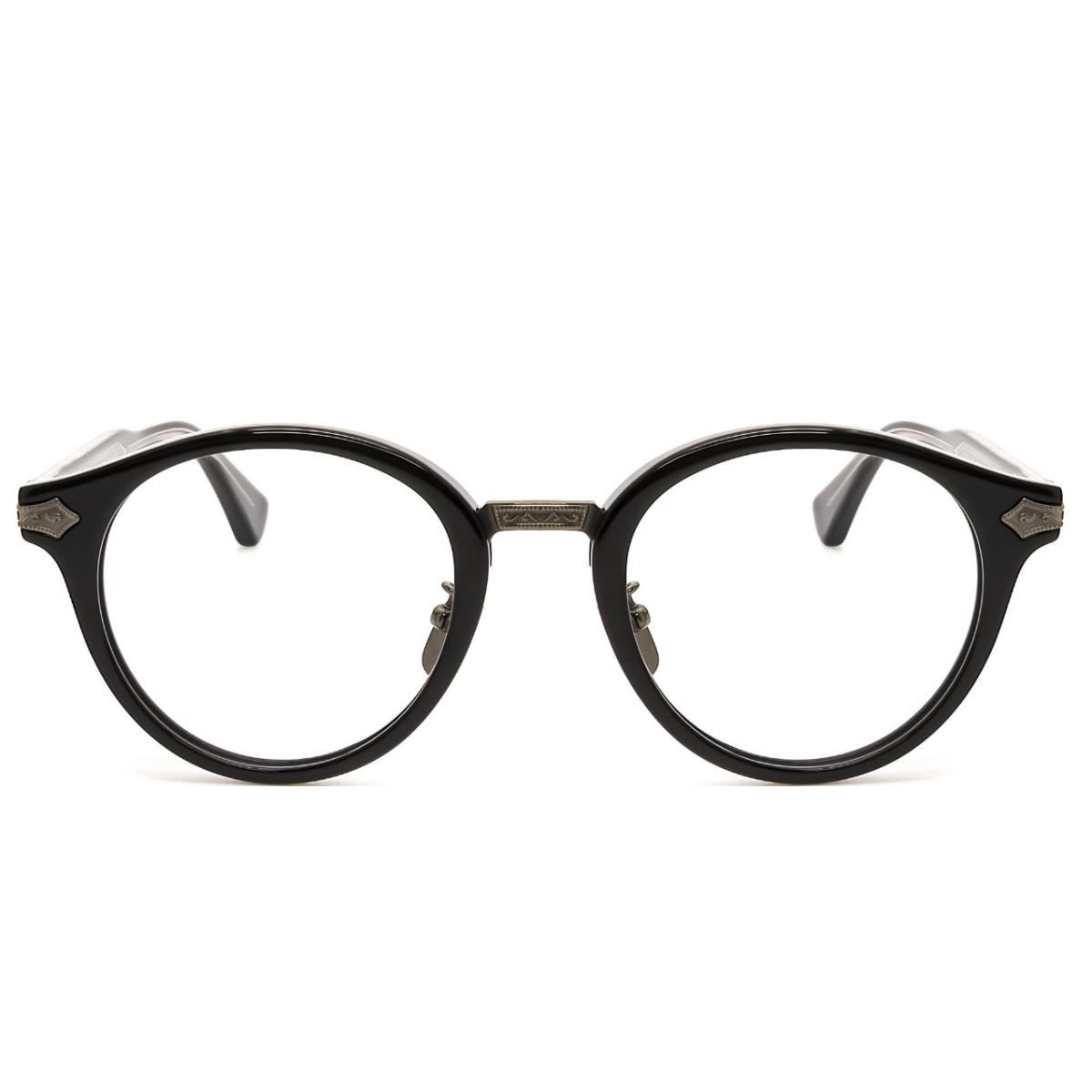 Gucci GG0066O 001 50 Black Silver Designer Eyeglasses Optical Frames 50-20 - Frame: BLACK SILVER