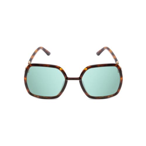 Gucci GG0890SA-003 Women Oversized Sunglasses in Havana Tortoise Gold/green 58mm - Frame: Multicolor, Lens: Multicolor