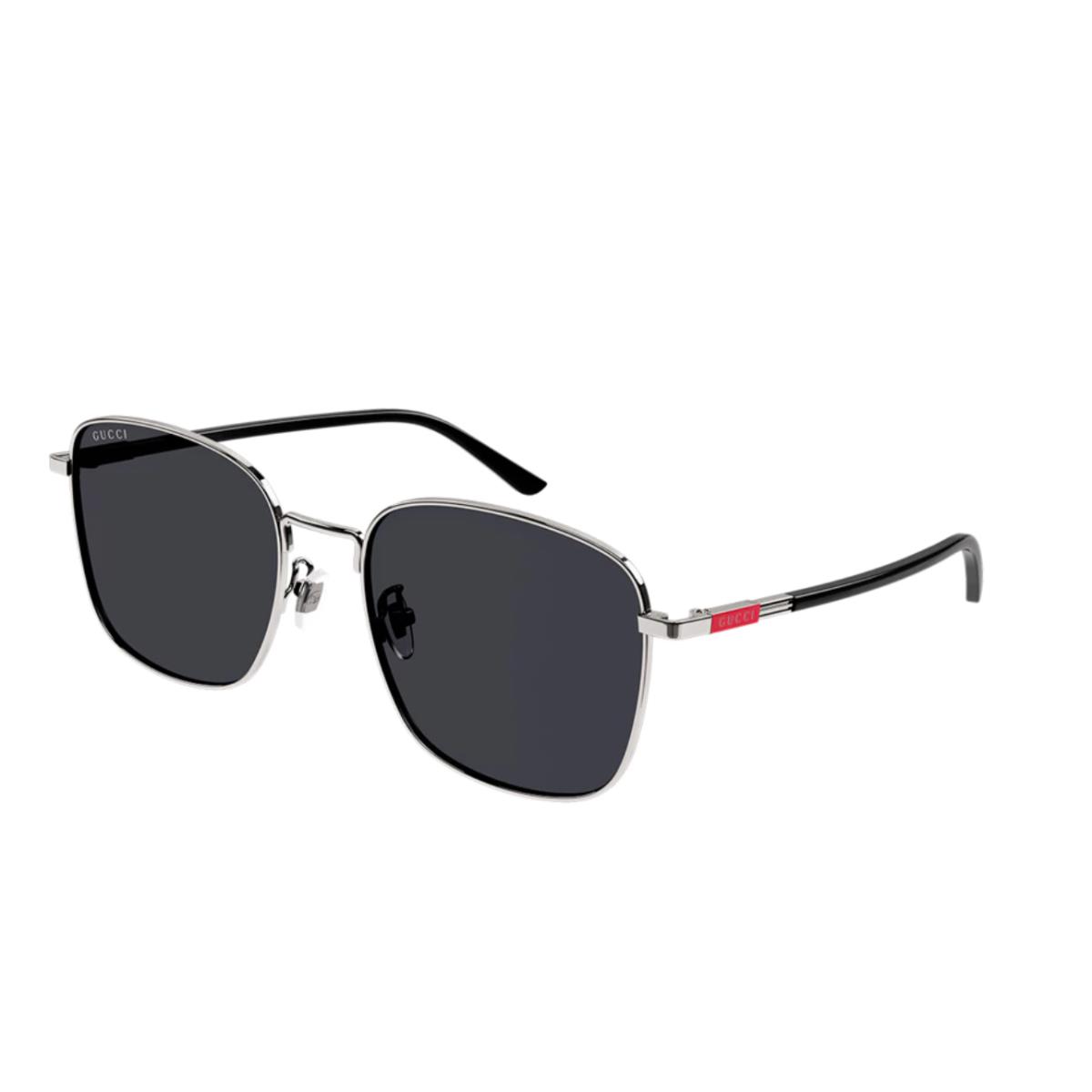 Gucci GG1350S-001 Men`s Ruthenium Black / Grey Mirrored Sunglasses