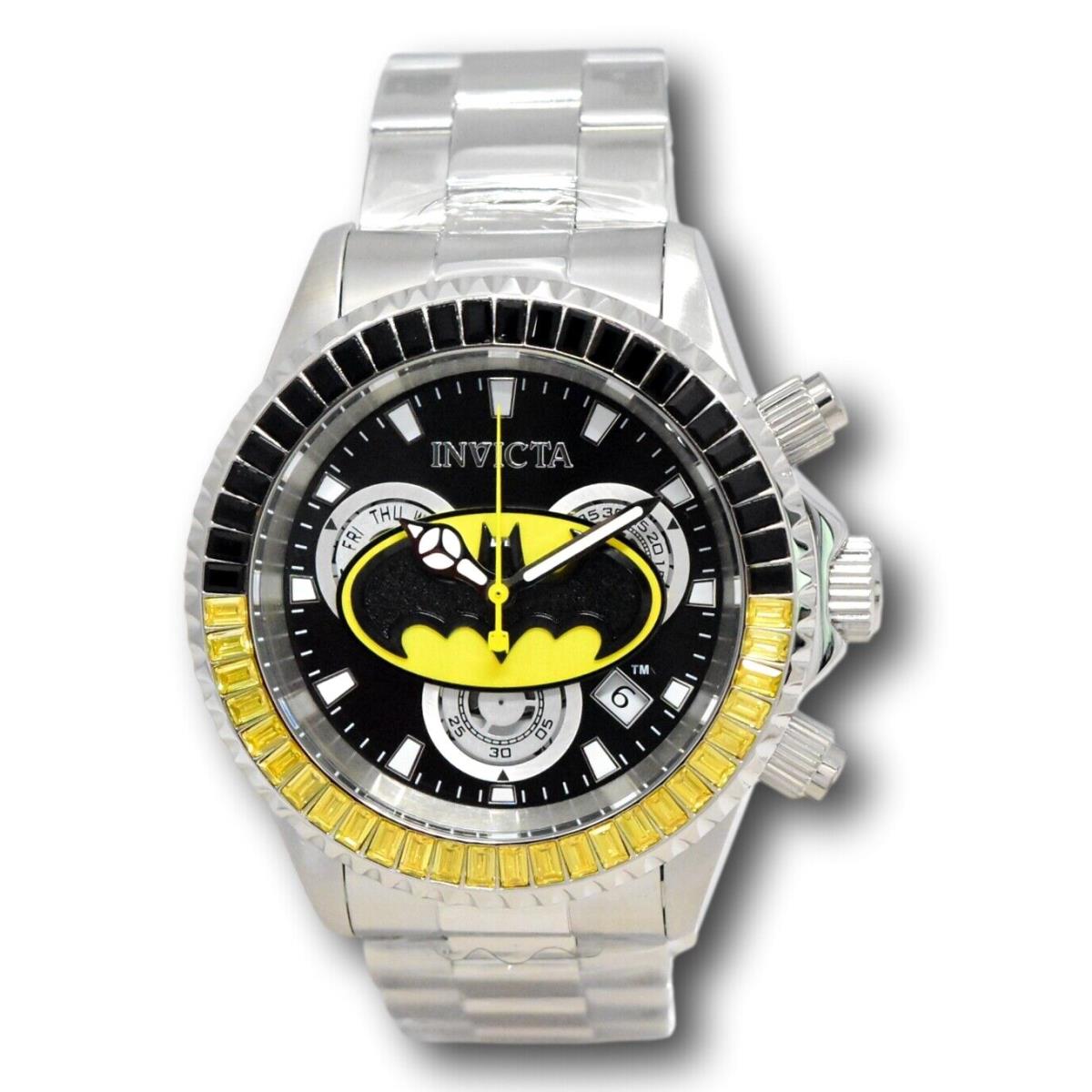 Invicta DC Comics Batman Men`s 47mm Limited Crystals Swiss Chrono Watch 41271