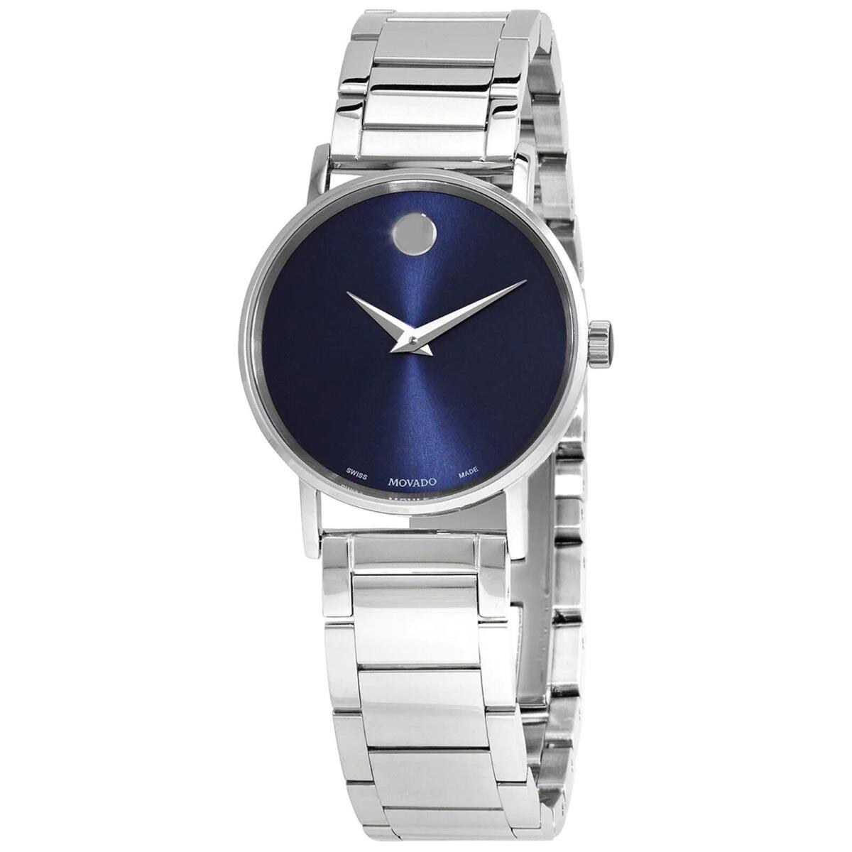 Invicta Movado Men`s Watch Bold Quartz Blue Dial Silver Stainless Steel Bracelet 0607235