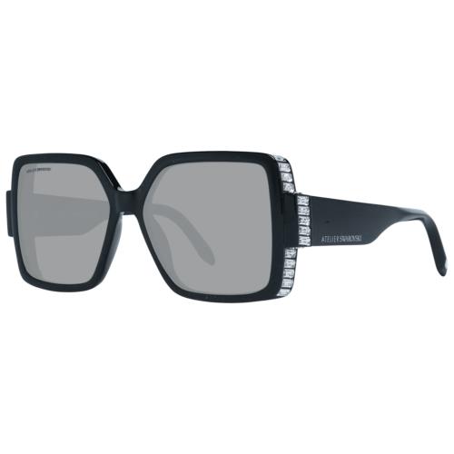 Swarovski SK0237-P-01B-55 Atelier Shiny Black Sunglasses