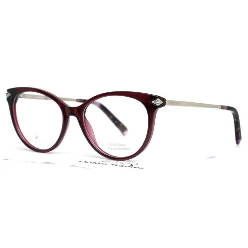 Swarovski SK5312 069 Shiny Bordeaux Womens Cat Eye Eyeglasses 51-16-140 B:43