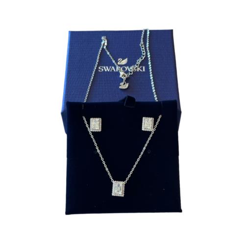 Swarovski Angelic Set White Rhodium Plated Necklace and Earrings