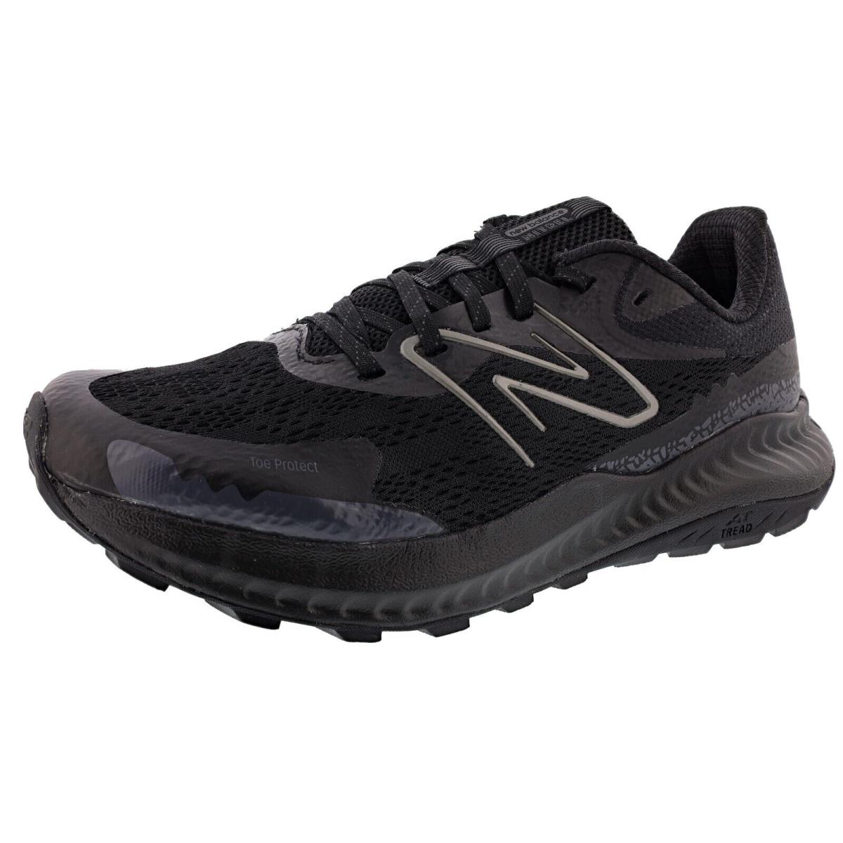New Balance Men`s Mtntr Dynasoft Nitrel V5 4E Width Trail Running Shoes BLACK / BLACK