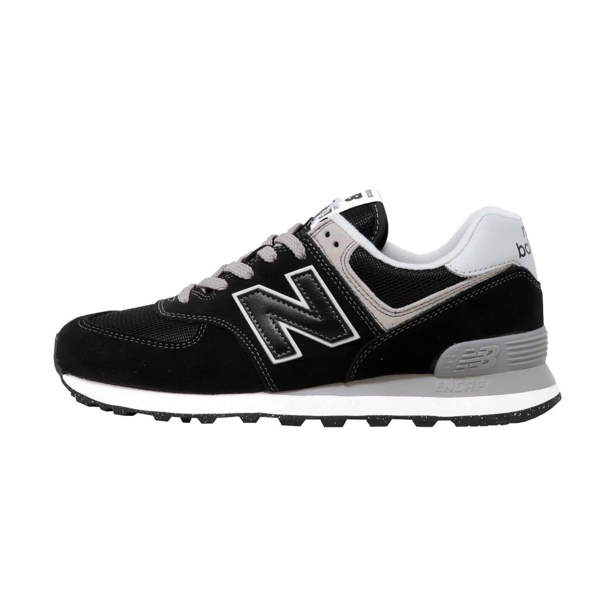 New Balance Men`s 574 Core Classic Shoes Sneakers ML574EVB - Black/white - Black