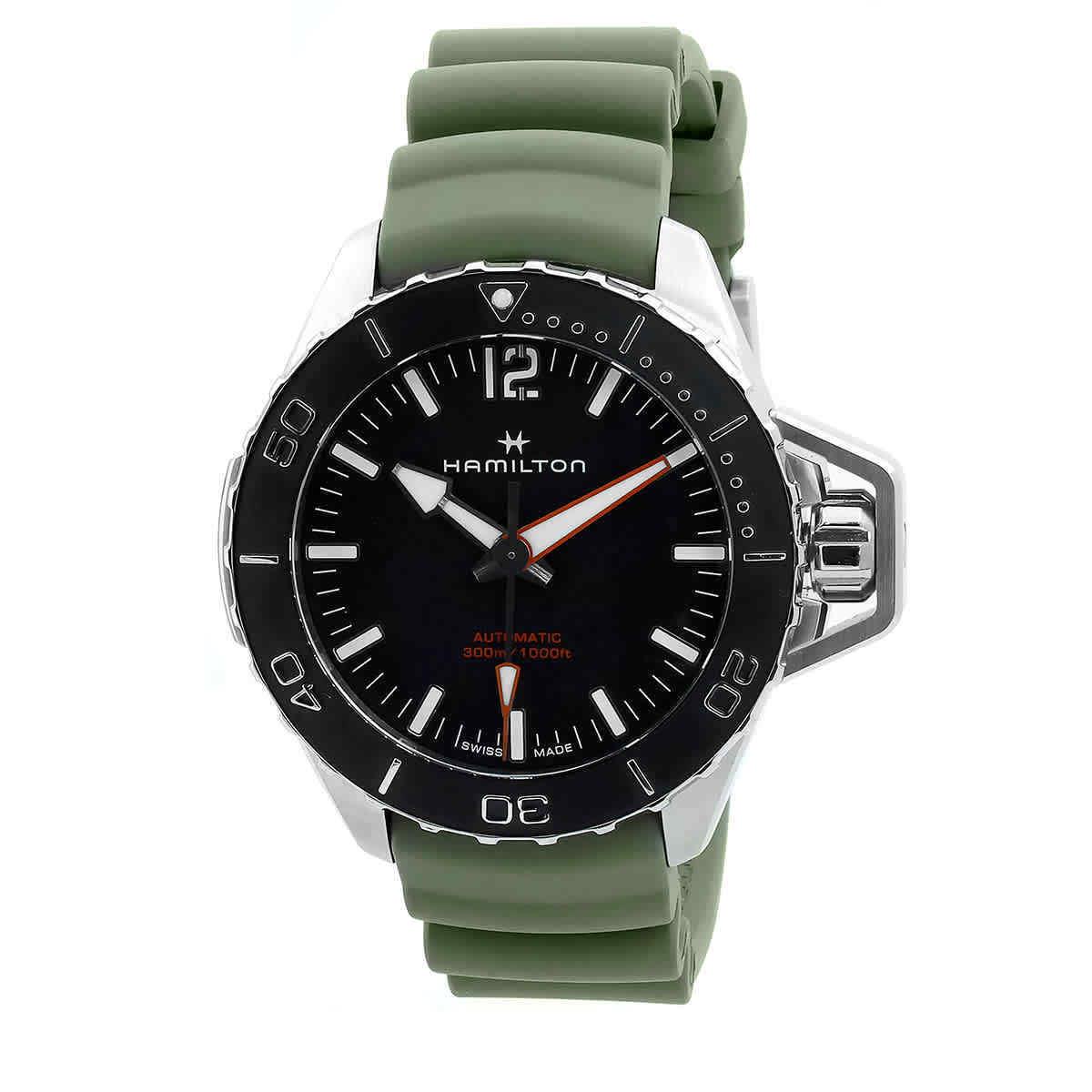 Hamilton Khaki Navy Frogman Automatic Black Dial Men`s Watch H77825331