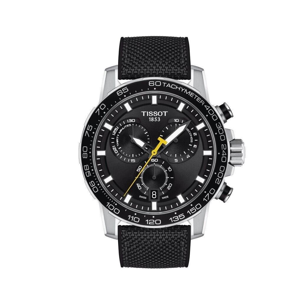 Tissot Supersport Chrono Black Dial Black Strap Men`s Watch T1256171705102 - Dial: Black, Band: Black, Bezel: Black